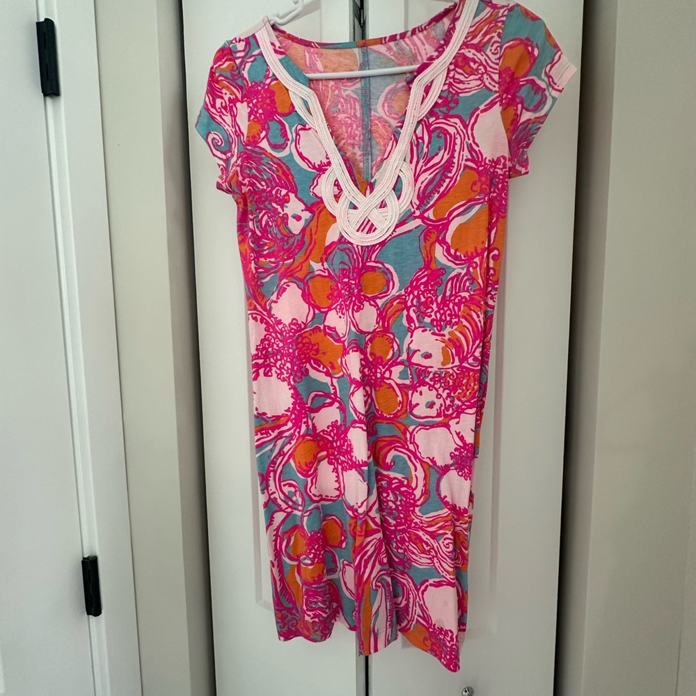 Lilly Pulitzer Pink and Blue Mini Dress